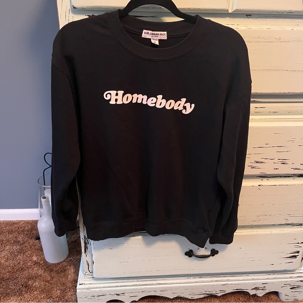 Sub_Urban Riot Black Graphic Sweatshirt. Women’s size small.